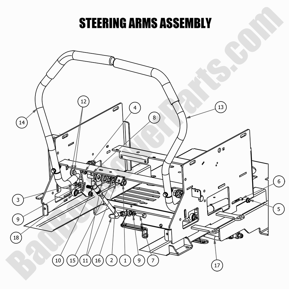 2021 ZT Avenger Steering Arm Assembly